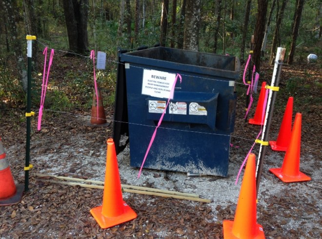 Keep away from the electrified wire-be sure to make a good toss