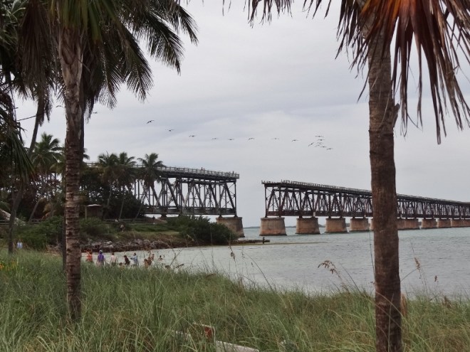 The former train and highway bridge at Bahia Honda State Park