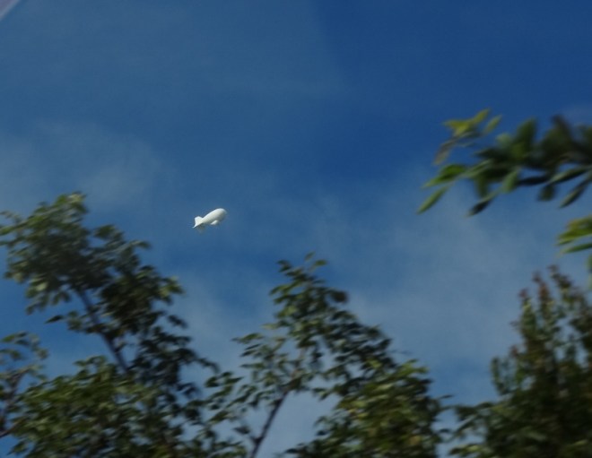 The blimp as seen from the Overseas Highway