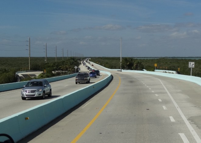 On Rte 1 Overseas highway heading north (sob) to Florida City and Southern Comfort RV