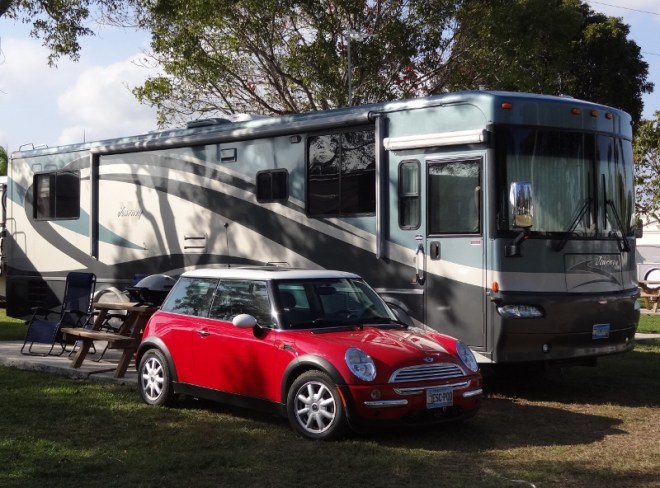 Snuggled together at our site at Southern Comfort