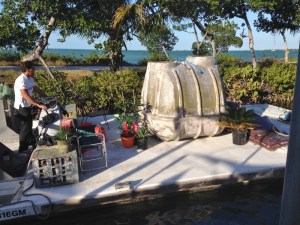 We figured this to be a landscape barge