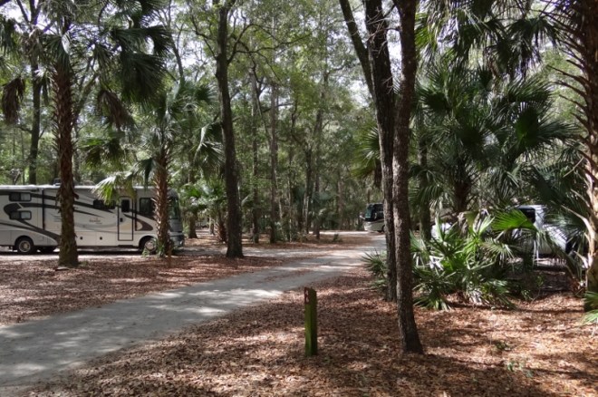 Looking down the loop from our site- before the weekend