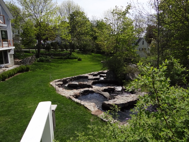 The fish ladder touches on private property- good or not?
