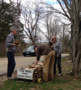 Purchased firewood for our first camp fire
