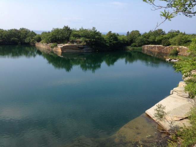 Granite quarry at Halibut Point Park