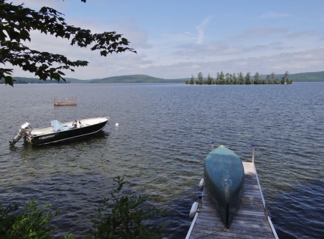 view out on the lake