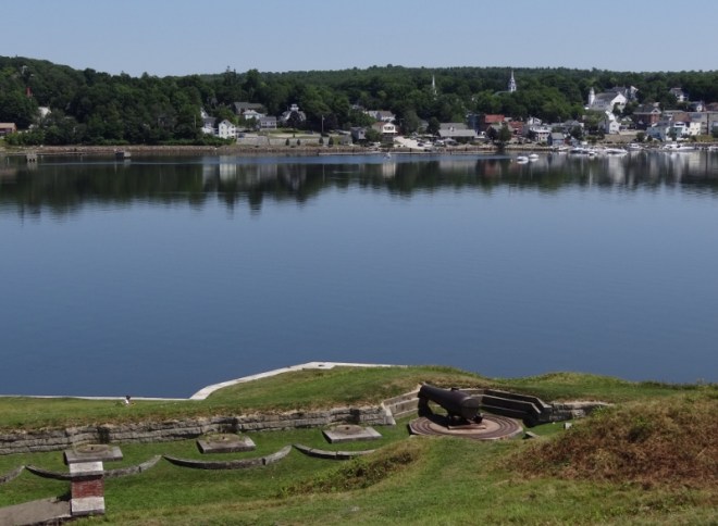 D battery and old wharf used to bring in granite