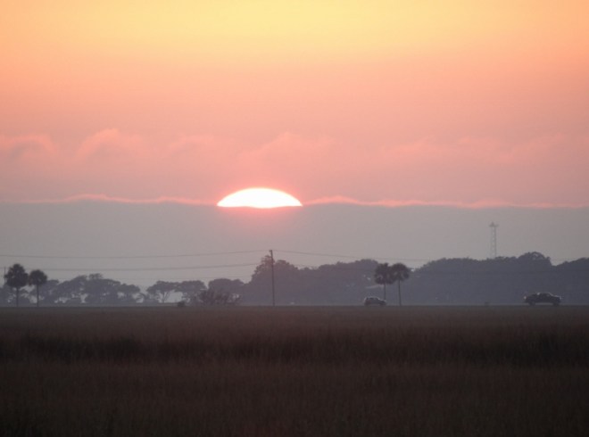 Layers of sunset over Charleston
