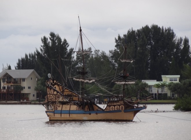 Pirate boat next to ICW Indian River