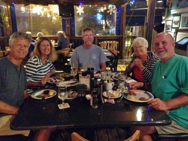 Russ Lori Rafe Charlotte and Doug at Shrimpers