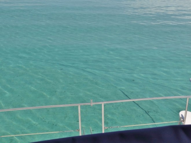 Anchor chain marks along bottom 5.7ft