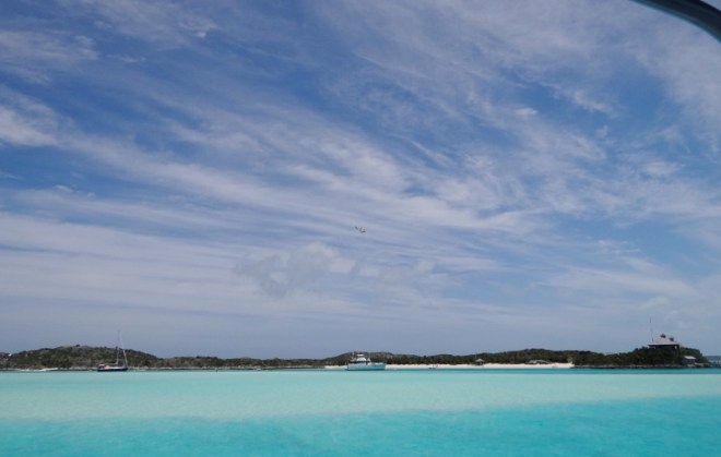 Chopper flies off- love the clouds