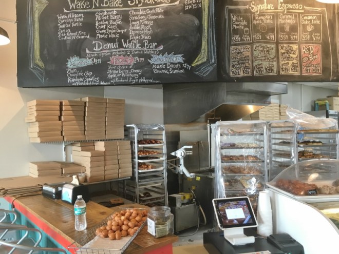 Note the free donut holes to taste