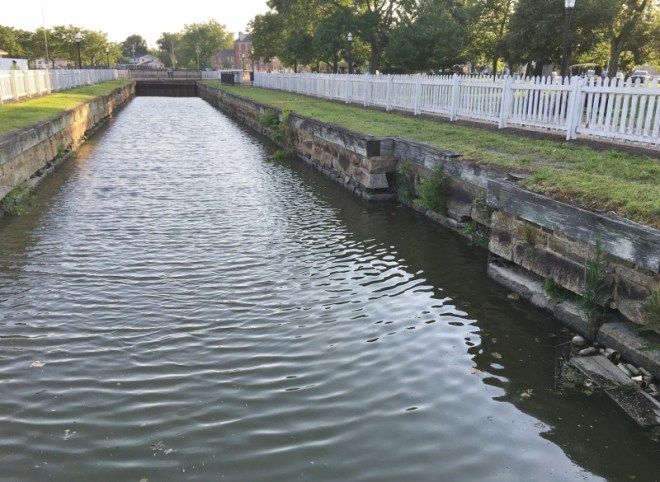 Orig old lock saved for viewing, 22ft wide!