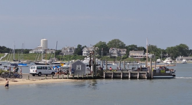 The On Time II ferry docks at Chappaquidick