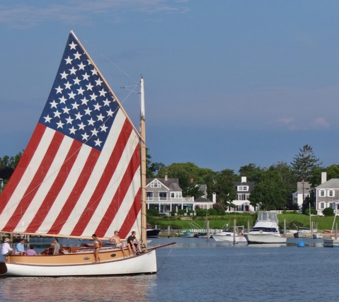 What a great sale; and it dwarfs the boat!