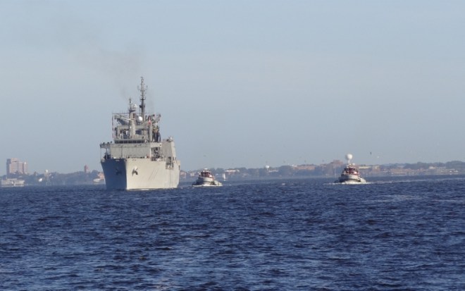 Warship on our tail.. might be due to our zooming to get past him