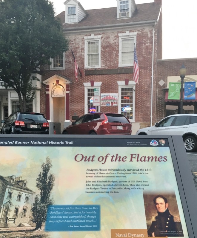 The Rodgers home survived the 1813 burning of Havre de Grace. Dating from 1787, this is the town's oldest documented structure.