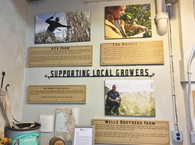 The distillery uses all Florida ingredients or at least USA